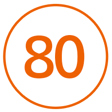 有給休暇取得率80%